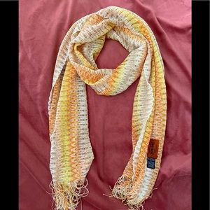 NWOT- Mission - orange and yellow zigzag scarf